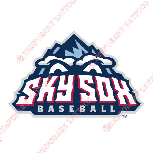 Colorado Springs Sky Sox Customize Temporary Tattoos Stickers NO.8150